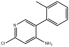 2-Chloro-4-amino-5-(2-tolyl)pyridine 化学構造式