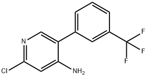 2-Chloro-4-amino-5-(3-trifluoromethylphenyl)pyridine Structure