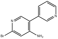 2-Bromo-4-amino-5-(3-pyridyl)pyridine 化学構造式