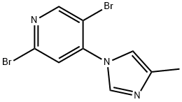 2,5-Dibromo-4-(4-methylimidazol-1-yl)pyridine Structure