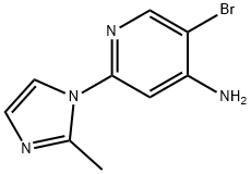 5-BROMO-2-(2-METHYL-1H-IMIDAZOL-1-YL)PYRIDIN-4-AMINE Structure