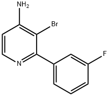 3-BROMO-2-(3-FLUOROPHENYL)PYRIDIN-4-AMINE Structure