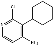 2-CHLORO-4-AMINO-3-(CYCLOHEXYL)PYRIDINE Structure