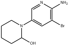 2-Amino-3-bromo-5-(2-hydroxypiperidin-1-yl)pyridine Structure