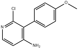 2-Chloro-4-amino-3-(4-methoxyphenyl)pyridine 化学構造式