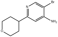 5-BROMO-2-(OXAN-4-YL)PYRIDIN-4-AMINE,1381936-22-6,结构式