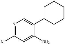 2-Chloro-4-amino-5-(cyclohexyl)pyridine 化学構造式