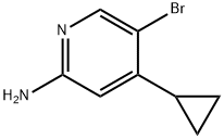 2-Amino-5-bromo-4-(cyclopropyl)pyridine Struktur