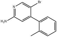 2-Amino-5-bromo-4-(2-tolyl)pyridine Structure