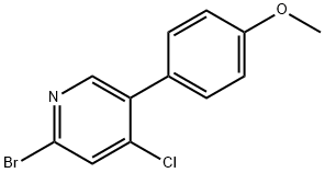 2-Bromo-4-chloro-5-(4-methoxyphenyl)pyridine Structure