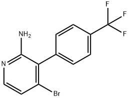 2-Amino-4-bromo-3-(4-trifluoromethylphenyl)pyridine Struktur