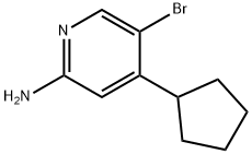 2-Amino-5-bromo-4-(cyclopentyl)pyridine Struktur