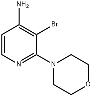 3-BROMO-2-(MORPHOLIN-4-YL)PYRIDIN-4-AMINE 化学構造式
