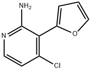 2-Amino-4-chloro-3-(2-furyl)pyridine Struktur
