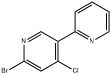 2-Bromo-4-chloro-5-(2-pyridyl)pyridine Structure