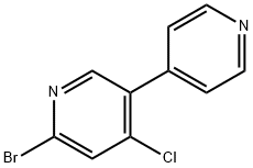 2-Bromo-4-chloro-5-(4-pyridyl)pyridine 化学構造式