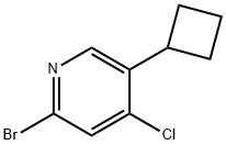 2-Bromo-4-chloro-5-(cyclobutyl)pyridine Structure