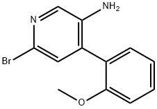 2-Bromo-5-amino-4-(2-methoxyphenyl)pyridine 化学構造式