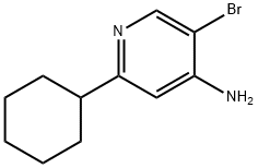 3-BROMO-4-AMINO-6-(CYCLOHEXYL)PYRIDINE Struktur