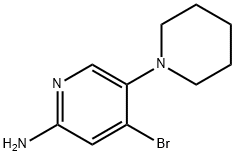 4-Bromo-2-amino-5-(piperidino)pyridine Structure