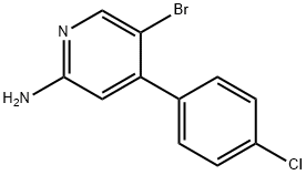 2-Amino-5-bromo-4-(4-chlorophenyl)pyridine 结构式
