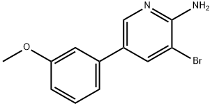 2-Amino-3-bromo-5-(3-methoxyphenyl)pyridine, 1381938-35-7, 结构式