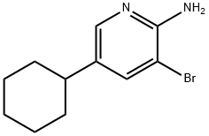 2-Amino-3-bromo-5-(cyclohexyl)pyridine 化学構造式