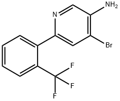 4-Bromo-3-amino-6-(2-trifluoromethylphenyl)pyridine,1381938-55-1,结构式