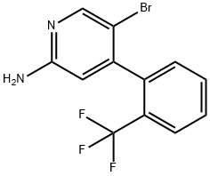 2-Amino-5-bromo-4-(2-trifluoromethylphenyl)pyridine Structure