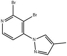 2,3-Dibromo-4-(4-methyl-1H-pyrazol-1-yl)pyridine Structure