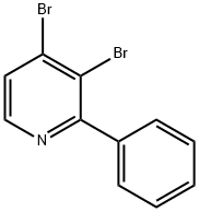 3,4-Dibromo-2-phenylpyridine 化学構造式