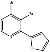 3,4-Dibromo-2-(2-furyl)pyridine, 1381941-99-6, 结构式