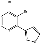 3,4-Dibromo-2-(3-thienyl)pyridine 化学構造式