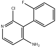 2-Chloro-4-amino-3-(2-fluorophenyl)pyridine 化学構造式