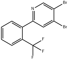 3,4-Dibromo-6-(2-trifluoromethylphenyl)pyridine,1381942-67-1,结构式