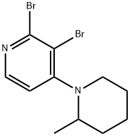 2,3-Dibromo-4-(2-methylpiperidin-1-yl)pyridine Structure