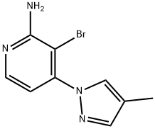 2-Amino-3-bromo-4-(4-methyl-1H-pyrazol-1-yl)pyridine Structure