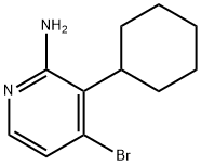 2-Amino-4-bromo-3-(cyclohexyl)pyridine, 1381943-14-1, 结构式