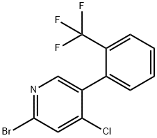 2-Bromo-4-chloro-5-(2-trifluoromethylphenyl)pyridine Structure