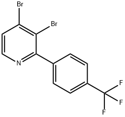 3,4-Dibromo-2-(4-trifluoromethylphenyl)pyridine Structure