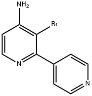 3-BROMO-2-(PYRIDIN-4-YL)PYRIDIN-4-AMINE 化学構造式