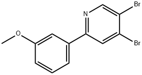 3,4-Dibromo-6-(3-methoxyphenyl)pyridine 结构式