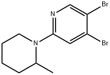 3,4-Dibromo-6-(2-methylpiperidin-1-yl)pyridine Structure