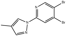 1381943-99-2 3,4-Dibromo-6-(4-methyl-1H-pyrazol-1-yl)pyridine