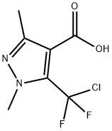 5-(chlorodifluoromethyl)-1,3-dimethyl-1H-pyrazole-4-carboxylic acid Structure