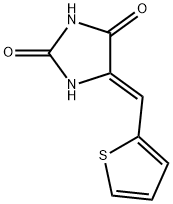 5-(2-thienylmethylene)-2,4-imidazolidinedione Structure