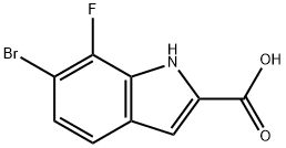 6-BROMO-7-FLUORO-1H-INDOLE-2-CARBOXYLIC ACID Structure