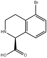 (S)-5-Bromo-1,2,3,4-tetrahydroisoquinoline-1-carboxylic Acid Structure