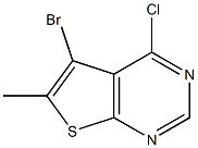5-溴-4-氯-6-甲基噻吩并[2,3-D]嘧啶, 1388892-94-1, 结构式