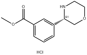 METHYL 3-((3S)MORPHOLIN-3-YL)BENZOATE HYDROCHLORIDE Structure